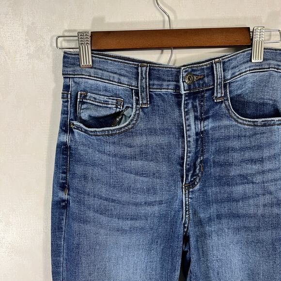 Sneak Peek Flare Boot Bell Bottom Wide Leg Distressed Blue Jeans Size 3 Boho - Picture 3 of 6